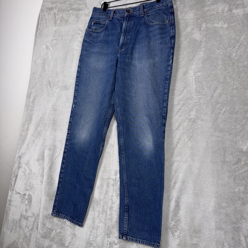 LL Bean Jeans Mens 32x31 Blue Classic Fit Denim Straight Leg 100% Cotton Pants - Picture 3 of 13